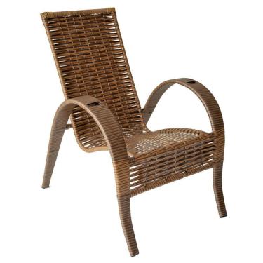 Imagem de Cadeira De área Externa Vitória De Aço Carbono E Fibra Sinté Argila