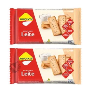 Imagem de Kit 2 Biscoito Leite Lowçucar Zero Açucares E Lactose 115g