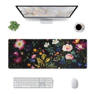 Imagem de CANFLASHION Tapete de mesa, tapete de mesa de escritório 80 cm x 29 cm grande para jogos, mouse pad estendido durável para computador, tapetes de mouse grandes e grossos à prova d'água, base de