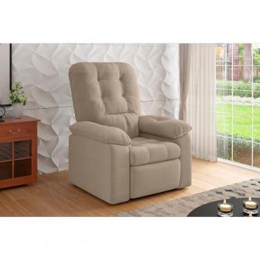 Imagem de Poltrona Esmeralda Retrátil/reclinável Suede Capuccino - Xflex Sofás