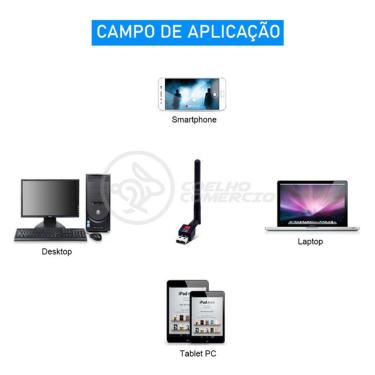 Imagem de Antena Usb 2.0 Receptor De Wifi Wireless 1200Mbps