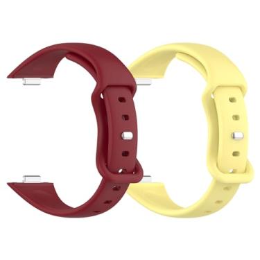 Imagem de Micteney Pacote com 2 pulseiras de relógio compatíveis com Huawei Watch Fit 4/Fit 4 Pro/Fit 3, pulseira de silicone de substituição
