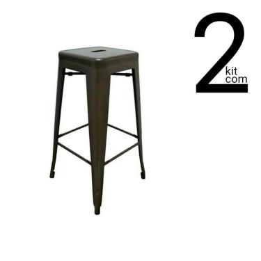 Imagem de Conjunto 2 Banquetas Tolix Alta - Bronze