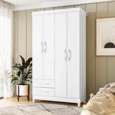 Imagem de Guarda Roupa Valentina Branco/titanium/azul Mate/rosa Mate