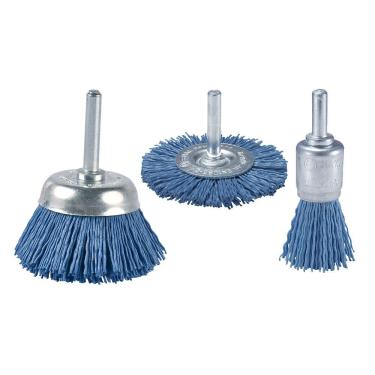 Imagem de Jogo De Escovas Nylon Grão Fino Com Haste 3 Peças Makita D-70758