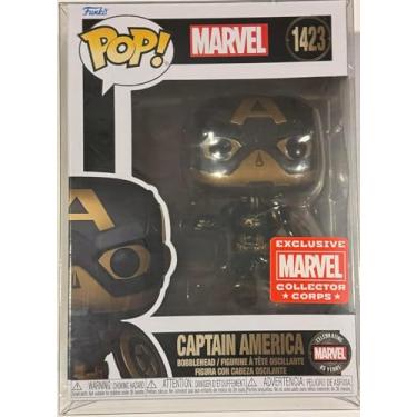 Imagem de POP Funko Marvel Collector Corp estatueta exclusiva do Capitão América do 85º aniversário com estojo de acrílico