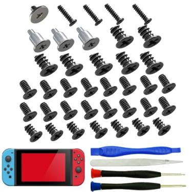 Imagem de 40PCS with Tweezer Screwdriver Opening Tools Repair Replacement Kit Full Screws Set for Nintendo Switch Console