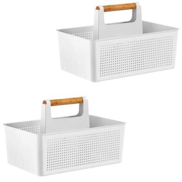 Imagem de 2X Organizador Multiuso Com Divisórias 8L Com Alça Ou Branco