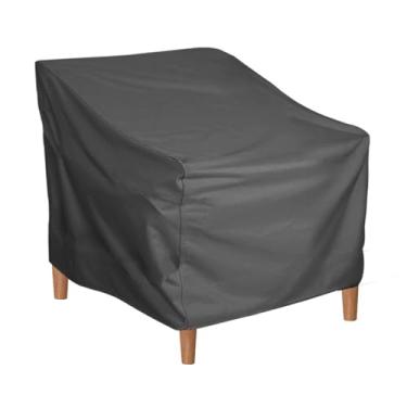 Imagem de Ainoli capa para cadeira de pátio, tecido oxford, resistente à água, revestimento prateado, móveis para ambientes externos, para casa, gramado, pátio e jardim (Grey 420D)