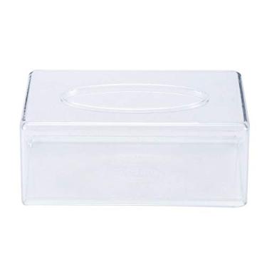 Imagem de Yalych Caixa de papel de rolo de papel transparente para vaso sanitário, casa, escritório, toalha, tronco, porta-lenços, caixa de lenços