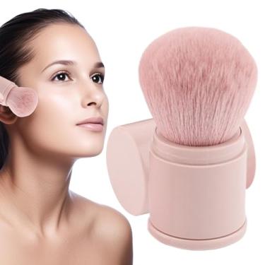 Imagem de Pincel de pó | Pincel retrátil de pó prensado | Ferramenta de maquiagem multifuncional macia para mulheres, festas em casa