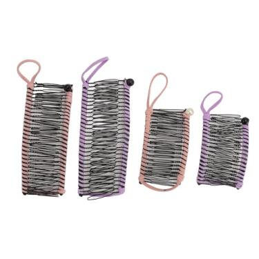 Imagem de QANYEGN Clipes de cabelo de banana vintage, clipes de cabelo elástico de banana elásticos, 20 a 30 dentes clampos de pente de pente para cabelos ondulados finos e grossos