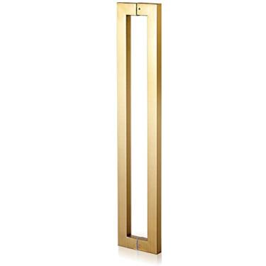 Imagem de STXYANGV Puxador de porta puxador de porta de celeiro de madeira de vidro, puxador de porta de entrada resistente comercial com encaixe de instalação, puxador de porta de puxar interior exterior (cor