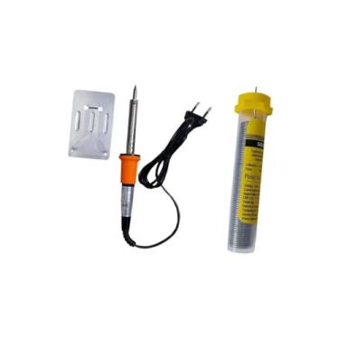 Imagem de Kit Ferro Solda 40w 9xd E Pasta Para Soldar Okx 110g Eda Soldagem Em Eletrônica Leve Manutenção De Fios Conectores