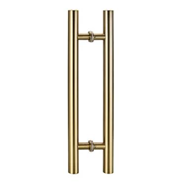 Imagem de Puxadores de porta interiores exteriores para portas de vidro deslizantes, barra de maçaneta de porta de entrada push pull de dois lados, maçanetas de porta de chuveiro de banheiro com barra redonda