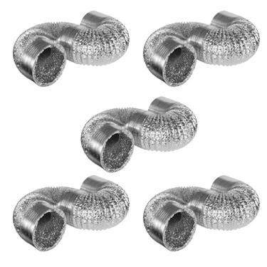 Imagem de Kit Duto 5 Metro Flexível Alumínio - Coifa Ar Condicionado Cultivo Banheiro Cozinha Exaustor Ventilação (150mm)