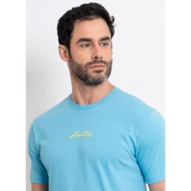 Imagem de Camiseta Lisa Aleatory Assinatura Azul Aquário-Masculino