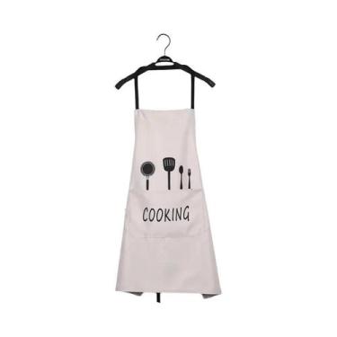 Imagem de Avental impermeável e à prova de óleo cozinha cozinhar bata doméstica 