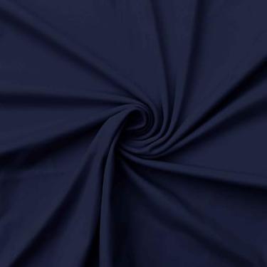Imagem de Tecido de nylon elastano azul marinho, tecido esportivo fosco para roupa de banho, 80% nylon, 20% elastano, elasticidade em 4 direções 152 cm de largura para esportes, dança, ioga, costura - 1 jarda