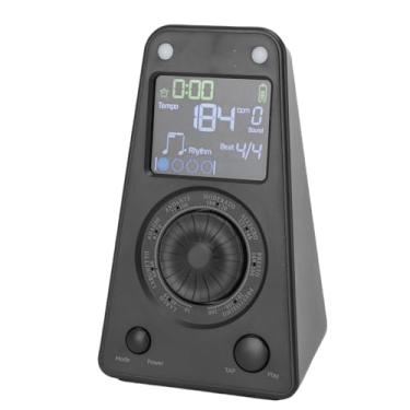Imagem de SPYMINNPOO Alto-falante BT para Piano Metrônomo Digital Com 10 Tons de Batida, Faixa de Tempo de 30-280BPM para Prática de Bateria de Violino e Guitarra, Bateria ABS Integrada de 1100mAh (Preto)