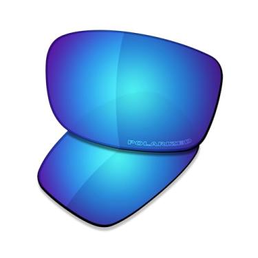 Imagem de SAUCER Lentes de reposição premium e protetores de nariz para óculos de sol Oakley Turbine XS OJ9003 (Youth Fit) de alta definição - azul glaciar polarizado