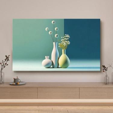 Imagem de Capa de TV universal, protetor de tela de TV, capa de poeira para decoração de sala de estar para televisões, prevenção estática, resistente ao desbotamento, design de ajuste universal - Tipo 01||70