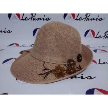 Imagem de Chapéu Viseira Sombreiro De Praia Flor Linha Confeccionado - oem, 6-9 