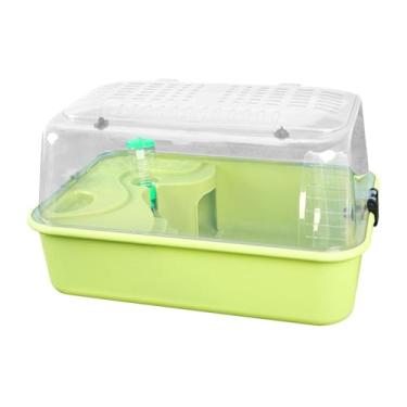 Imagem de IEUDNS Exercício de gaiola de hamster tocando uma atividade portátil de atividade transparente de pequenos suprimentos para animais de estimação portador de, Verde