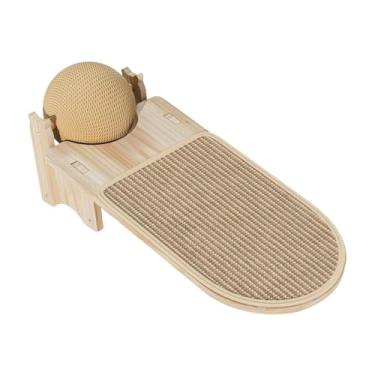 Imagem de Generic Arranhador para gatos Rampa Pet Supplies Presente de madeira Placa de arranhar para gatos removível a arranhões Multiuso Cama Almofada de, Oval