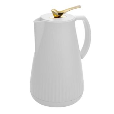 Imagem de Garrafa Térmica de Plástico para Café/Chá New Bird Branca 1 Litro Wolff