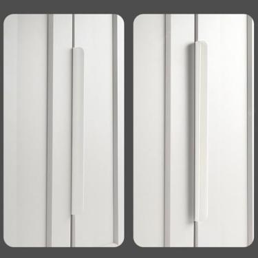 Imagem de Puxadores de gaveta de cozinha de liga de alumínio longos com parafusos de 16 mm (ângulo direito - 120 mm)