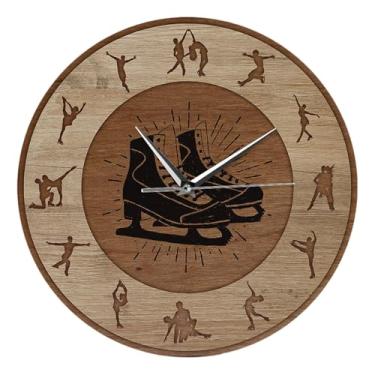 Imagem de Kuntesetty Relógio de parede em acrílico, enfeite para amantes de skate, decoração de parede para café, bar, quarto infantil, escola, escritório ou sala de