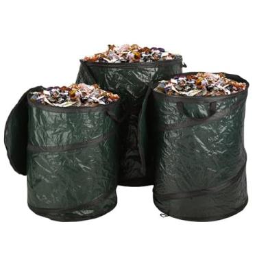 Imagem de Wakeman Lixo para atividades ao ar livre, pacote com 3 itens essenciais – 44 galões, 29,5 galões e 23,1 galões de lixo dobráveis e portáteis para festas, cesto de roupa suja ou saco de lixo de quintal