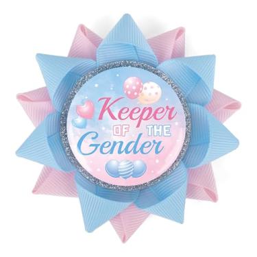 Imagem de Broche de Revelação Gênero, Distintivo Menino ou Menina Broche Fofo Rosa e Azul para Decoração Festa Revelação de Gênero(Estilo Balão)