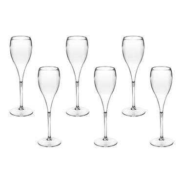 Imagem de Taça de Espumante 120ml Kit 6un Brut Alto Padrão Acrílico - NEOPLAS, T