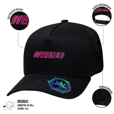 Imagem de Boné Overking Trucker Snapback Cyberpunk Preto-Masculino