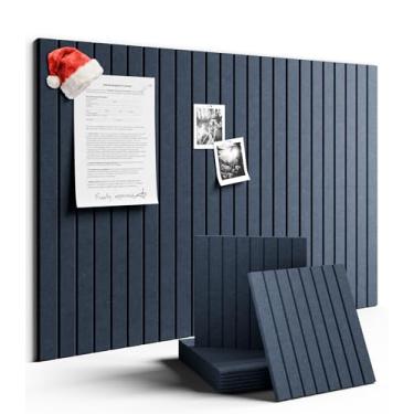 Imagem de Fluxynara Quadro de avisos grande de feltro 91,4 cm x 61 cm Alternativo para quadro de cortiça - Pacote com 6 com 40 abas adesivas removíveis seguras, quadros de cortiça para paredes, quadro de