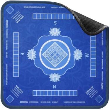 Imagem de Mahjong Mat, 31.5" x 31.5" Mahjong Mat for Table with Rules, Waterproof Surface Mah Jongg Mats, Anti Slip & Noise Reduction Gaming Mat for Poker/Cards/Board Games/Tile Games, Mahjong Tablecloth
