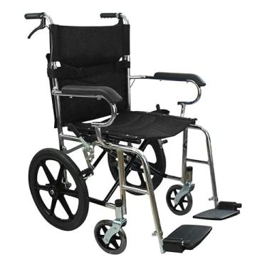 Imagem de Cadeira De Rodas Dobrável Compacta Acolchoada Nova Até 100kg (Preto)