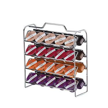 Imagem de Organizador p/cápsulas de café compatível c/ 3 corações cromado - Linha Caffè - Future