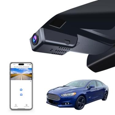 Imagem de Mangoal Câmera de painel 4K adequada para Ford Fusion 2013-2020 Gen2, S SE SEL acessórios de titânio, vídeo UHD 2160P, WiFi e aplicativo, G-sensor, gravação em loop, fácil de instalar, cartão de 128