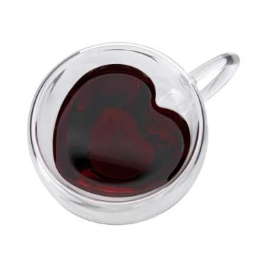 Imagem de Canecas De Vidro Dupla Camada Isoladas Para Casal Com Alça Para Café, 