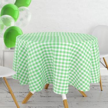 Imagem de 4 Toalha Mesa TNT Xadrez Festa Junina Italiana Vd Redonda - Idealiza