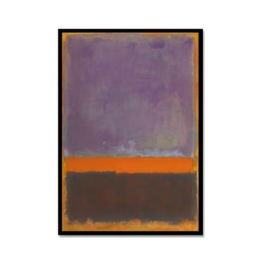 Imagem de Pôster de arte de parede vintage Mark Rothko arte moderna abstrata blocos de cores minimalistas impressão de pintura em tela sala de estar decoração de casa (SKU2,20.3x30.5 cm = (20x30cm), moldura de