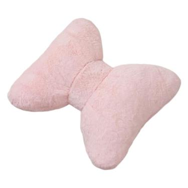 Imagem de predolo Almofada com laço para cabeceira, presente de boas-vindas, almofada decorativa para sofá, decoração para casa, cadeira de escritório, sala de estudos, Rosa