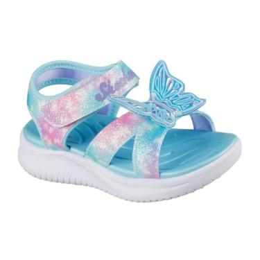 Imagem de Skechers Sandália Jumpsters para meninas - Butterfly Brites, Aqua/Multi, 13 Little Kid