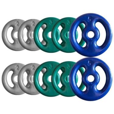 Imagem de Combo com 10 Anilhas Emborrachadas - 30 Kg - BOX INGÁ