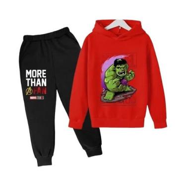 Imagem de Conjunto De Moletom Com Capuz Do Hulk Para Crianças, Suéter E Calças D