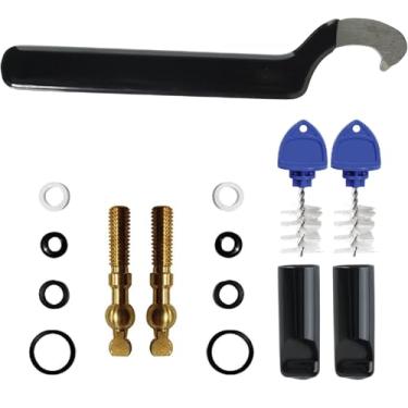 Imagem de Tapcraft Kit de reconstrução de torneira de cerveja – Kit de escovas de torneira e tampa de torneira Kleen – Pacote com 2 com chave inglesa, juntas, alavancas e escovas protetoras de torneira