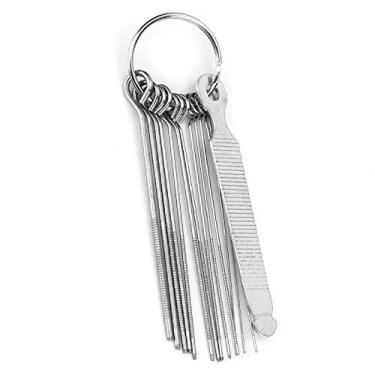 Imagem de Generic Conjunto de Arquivos de Porca de Sela de Ponte de Guitarra Resistente Durável Perfeito para Arquivamento de Porca de Ukelele de Guitarra Kit de Ferramentas de Aço Inoxidável 13 Agulhas para